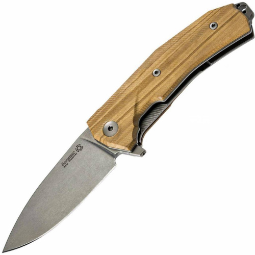 Складной нож Lion Steel KUR UL Olive Wood Flipper фото 3
