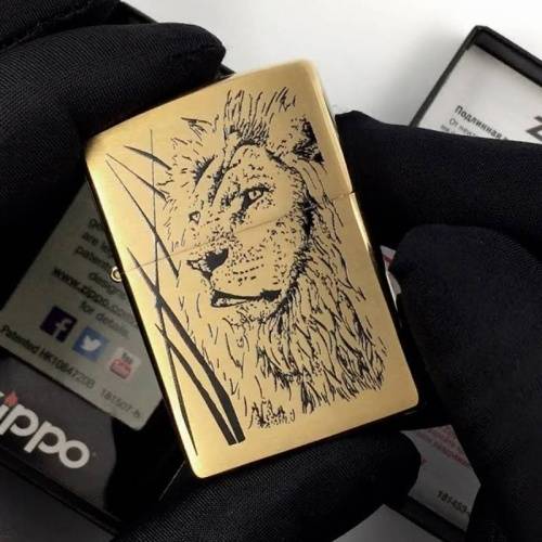 20 ZIPPO ЗажигалкаProud Lion Brushed Brass фото 2