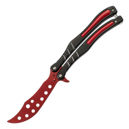 78 China Factory Тренировочный нож-бабочка (балисонг) CS GO Red/Black 78 China Factory Тренировочный нож-бабочка (балисонг) CS GO Red/Black
